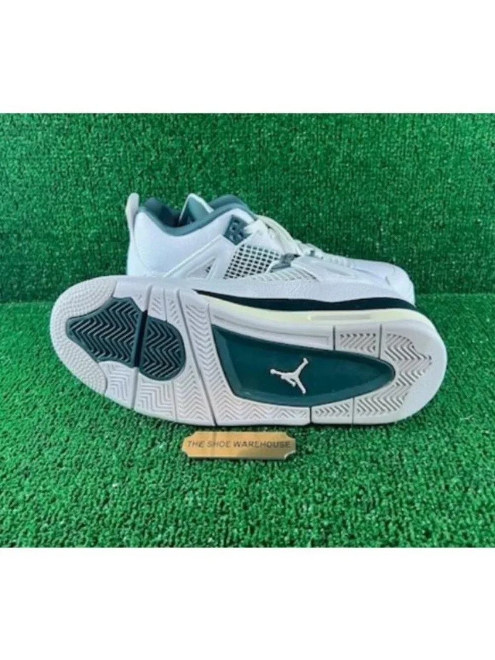 Nike Air Jordan 4 Retro White Green B-GRADE Shoe FQ8213-103 Size 7Y / WMNS 8.5
